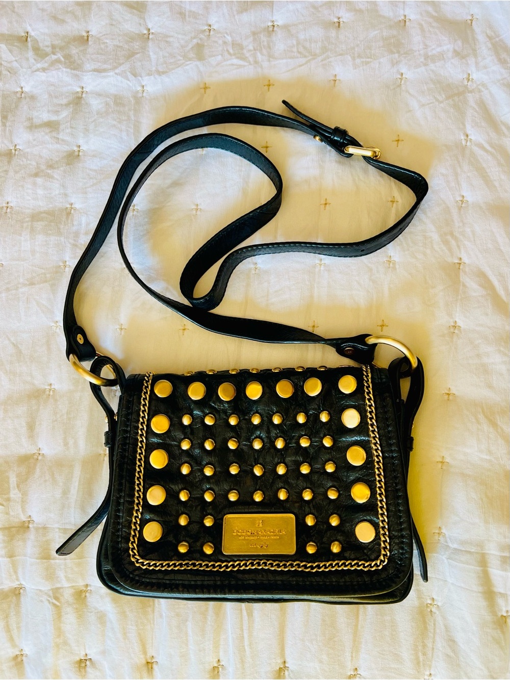 Vintage BCBGMaxAzria Studded Crossbody Flap Bag